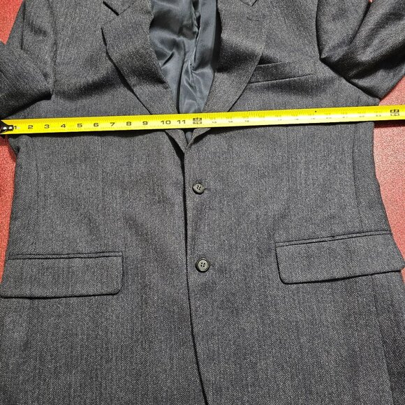 Brooks Brothers Lambswool/Alpaca Herringbone Blazer 42R Gray Quiet Luxury USA - Picture 7 of 15